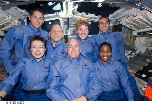 Crew poses on AFT FD