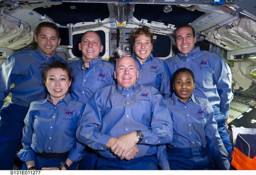 Crew poses on AFT FD