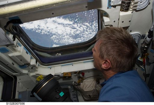 Sellers at the aft FD Window during STS-132