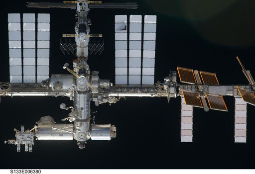 ISS during approach for docking