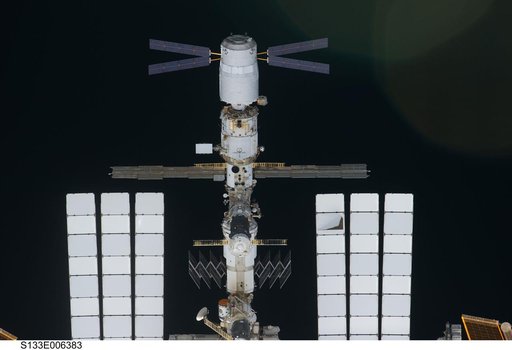 ISS during approach for docking