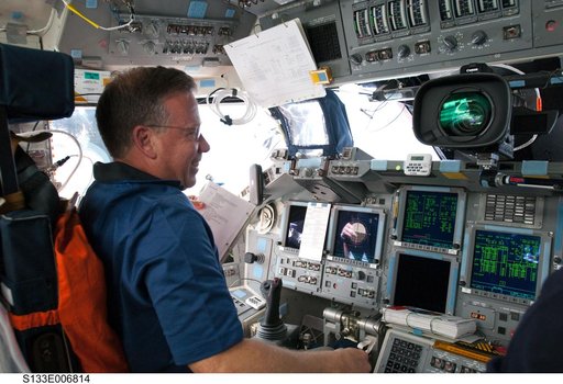 Lindsey on forward flight deck