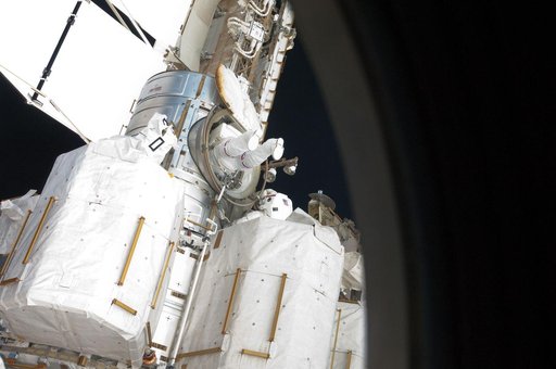 View of STS-134 MS Chamitoff during EVA-1