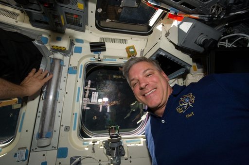 STS-134 Pilot Johnson on the Flight Deck