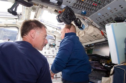 Ferguson and Hurley on Aft Flight Deck