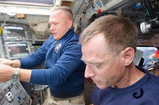 Hurley and Ferguson on Aft Flight Deck