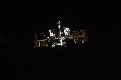ISS during STS-135 Approach