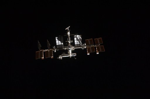 ISS during STS-135 Approach