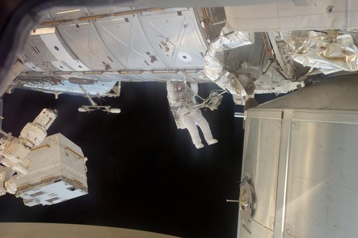 Garan during EVA 1