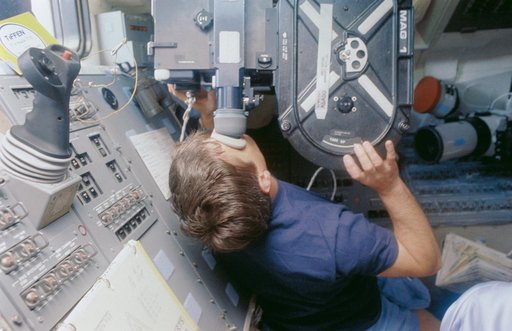 STS-29 crew activities