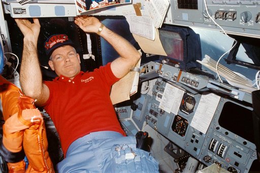 STS-29 crew activities