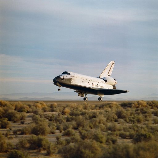 STS-29 Discovery, OV-103, lands on Edwards AFB concrete runway 22