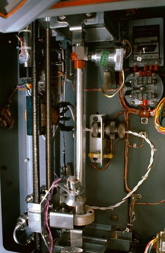 STS-30 onboard closeup of the fluids experiment apparatus (FEA) equipment