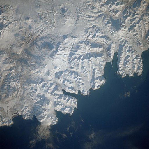 STS-39 Earth observation of U.S.S.R.'s Kamchatka Peninsula and Pacific Ocean