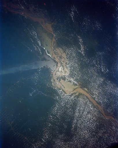 Confluence of the Amazon and Topajos Rivers, Brazil, South America