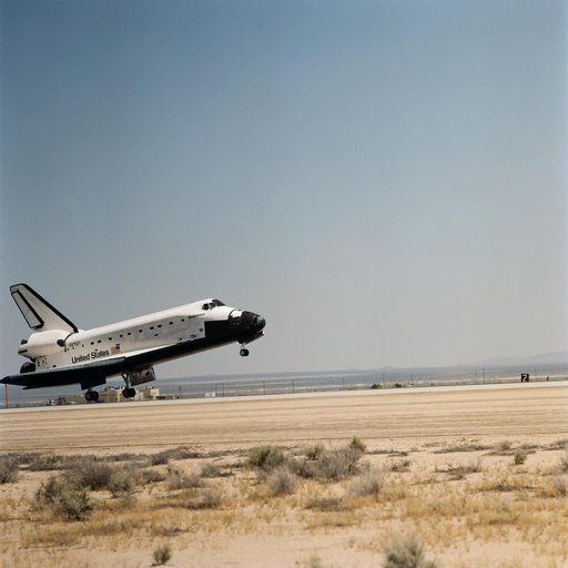 STS-49 Endeavour, OV-105, landing on concrete runway 22 at EAFB, California
