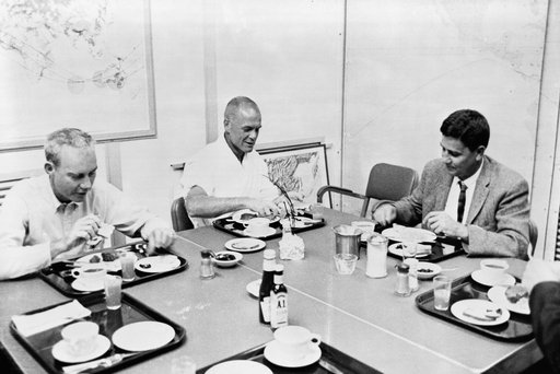 Astronaut John Glenn at preflight breakfast