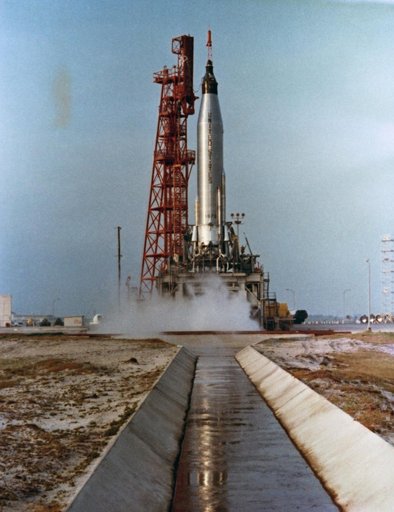 LIFTOFF - MERCURY-ATLAS (MA)-7 - ASTRONAUT CARPENTER - CAPE