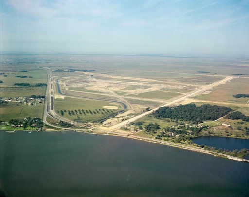 Aerial view of the future site of the Manned Spacecraft Center, Houston, Tx