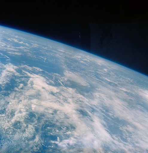 Photograph taken south of Hawaii during MA-9 22 orbit