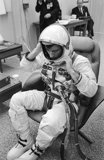 SUITED UP - ASTRONAUT JOHN W. YOUNG - MISC.