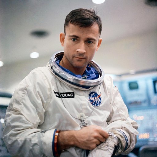 SUITED-UP- ASTRONAUT JOHN W. YOUNG - TRAINING