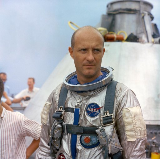 ASTRONAUT THOMAS P. STAFFORD - TRAINING (WATER EGRESS) (GEMINI-TITAN [GT]-6 PILOT)(HEAD SHOT) - GULF
