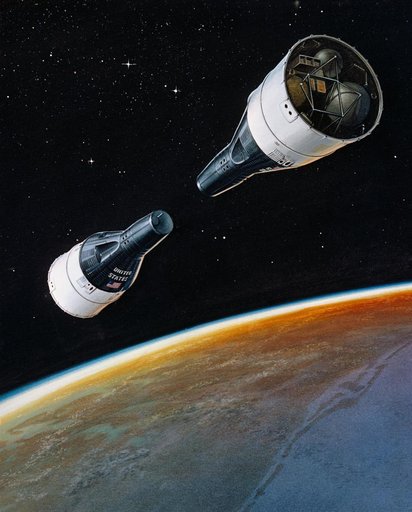 RENDEZVOUS - ARTIST CONCEPT - GEMINI-TITAN (GT)-6/7 - MSC