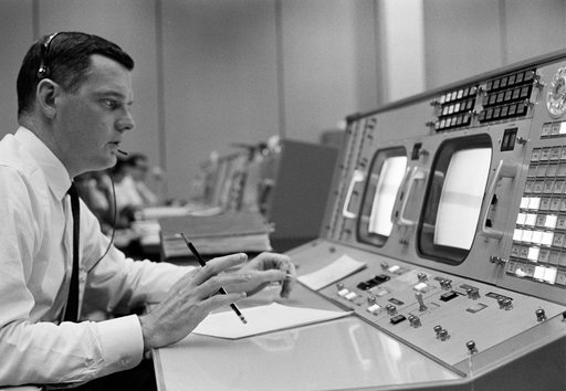 Glynn S. Lunney - Console - Mission Control Center (MCC) - Apollo Simulation Exercise - MSC