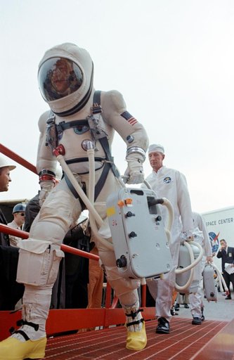 ASTRONAUT JAMES A. LOVELL, JR.  - MISC. - GEMINI-TITAN (GT)-7 - PRELAUNCH ACTIVITY - CAPE