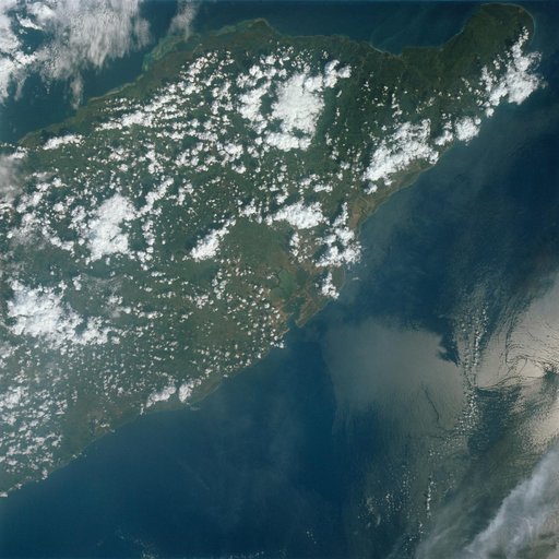 Orienete Province, eastern end of Cuba as seen from Gemini 7 spacecraft