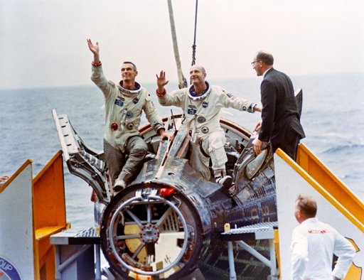 ASTRONAUT CERNAN, EUGENE A. - RECOVERY (GT-9A - WELCOME)