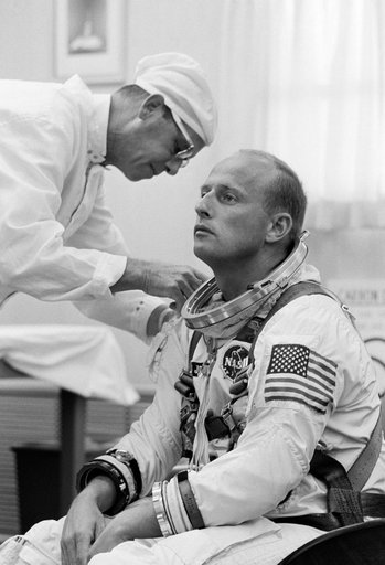 Astronaut Charles Conrad, Jr. - Assistance - Suiting-Up - Pre-Mission - Cape