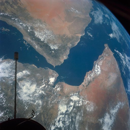 GEMINI-TITAN (GT)-11 - EARTH SKY - OVERLAY - ARABIAN PENINSULA & NORTHEAST AFRICA - POINTS OF INTEREST - OUTER SPACE