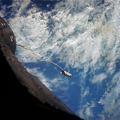 GEMINI-TITAN (GT)-12 - EARTH SKY - AGENA TETHER LINE - OUTER SPACE