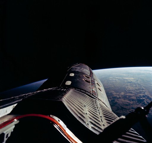Gemini 12 spacecraft seen during EVA