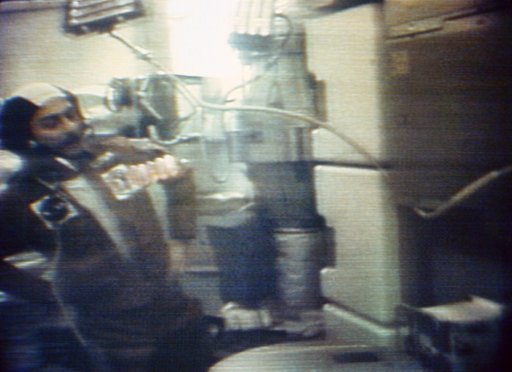 Skylab 3 crew images taken from television transmission