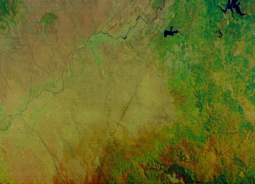 Multi-spectral Line Scanner image of Northern California