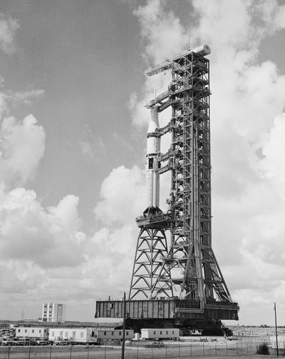 View of launch Pad B, Launch Complex 39 on morning of launch