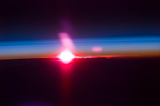 Sunrise seen from STS-77