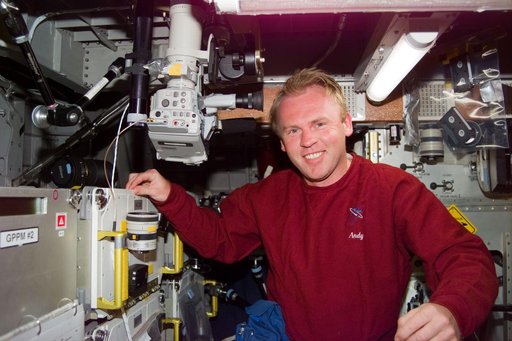 Thomas in Spacehab module