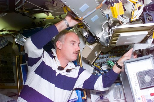 Mission commander Readdy on middeck