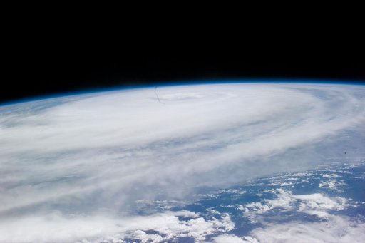 Typhoon seen during the STS-79 mission