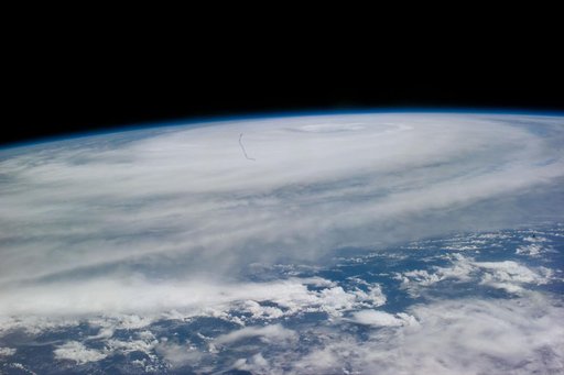 Typhoon seen during the STS-79 mission