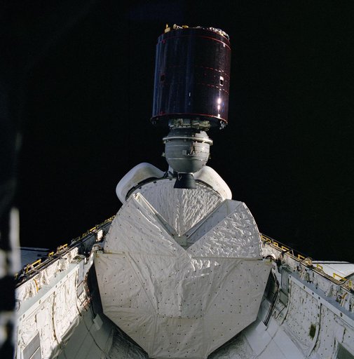 Satellite deployment during STS-5