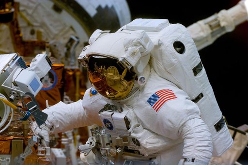 EVA 1 activity on Flight Day 4 to service the Hubble Space Telescope