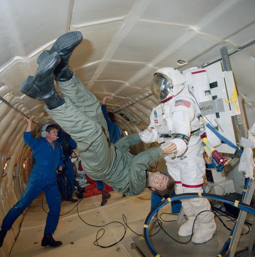 View of backup payload specialist Robert Thirsk during Zero-G training