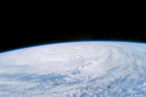 Earth observations taken from Discovery during STS-85 mission - Typhoon Winnie