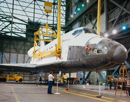 STS-26 Discovery, Orbiter Vehicle (OV) 103, ET/SRB mating in KSC VAB