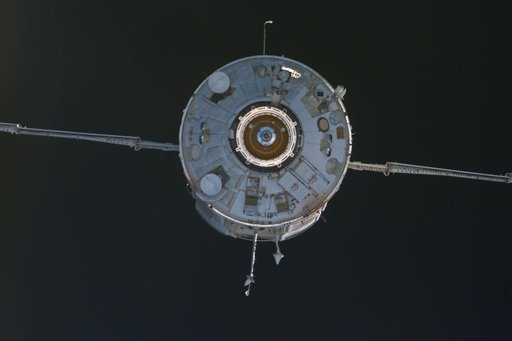 View of the FGB prior to rendezvous and grapple